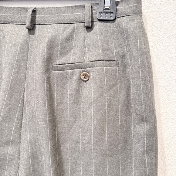 Lauren Ralph Lauren 100% Wool Pinstripe Pleated Trousers Size 10 | Old Money - Picture 5 of 9